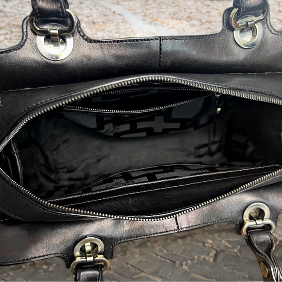 Rodger Vivier Paris Dark Leather Double Handle Satchel Handbag - Picture 8 of 13